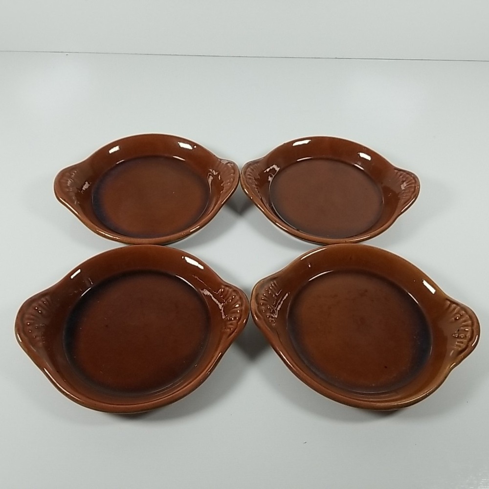 Vintage 5" Brown Glazed Ceramic Decorative Candy Dish Trinket Dish Plant Bottom